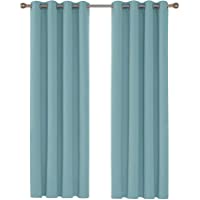 Deconovo Cortinas Termicas Aislantes Dormitorio Decoración Ventanas para Habitacion Moderna con Ojales 2 Piezas 132 x…